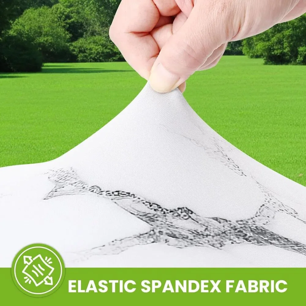 Smiry Spandex Fitted Tablecloth 6 Foot Rectangle Marble Stretch Picnic Cover